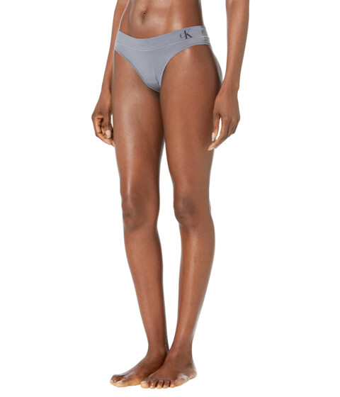 Imbracaminte Femei Calvin Klein Underwear Naturals Cotton Stretch Flex High Leg Tanga Asphalt Grey