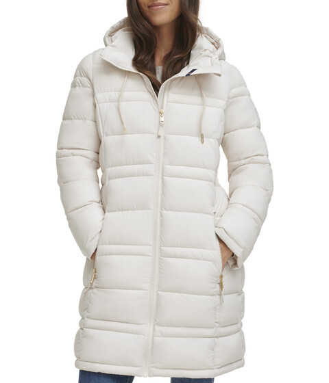 Incaltaminte Femei BCBG Girls Zip-Up Packable Long Jacket White Sand