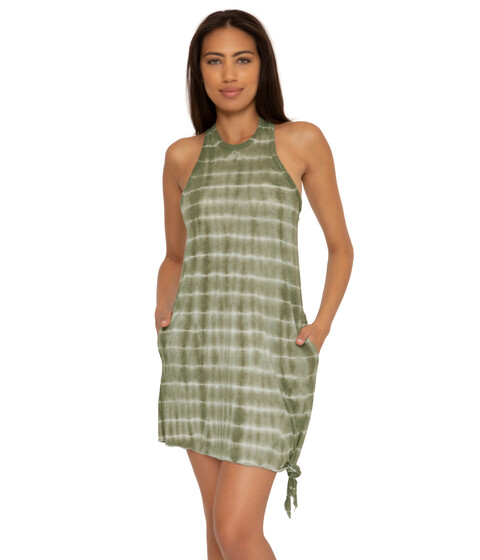 Imbracaminte Femei BECCA by Rebecca Virtue Gaia Tie-Dye High Neck Dress Cover-Up Seaweed