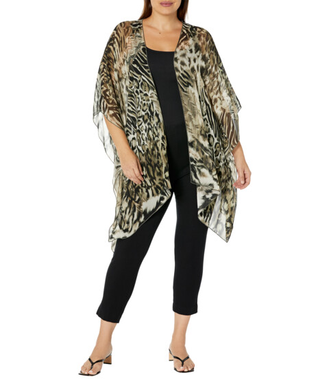 Imbracaminte Femei Karen Kane Plus Size Open Front Jacket Wrap Print