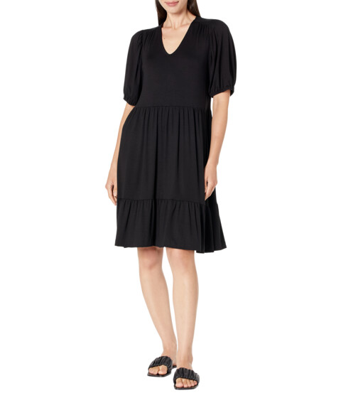 Imbracaminte Femei Karen Kane Puff Sleeve Tiered Dress Black