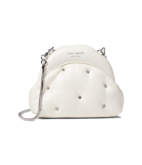 Genti Femei Kate Spade New York Shade Pearlized Smooth Quilted Leather Cloud Mini Crossbody Cream