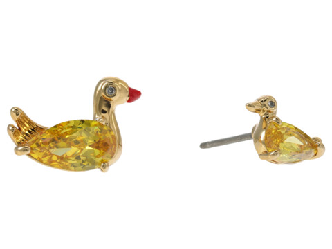 Bijuterii Femei Kate Spade New York Love You Mom Duck Asymmetrical Studs Earrings Yellow Gold