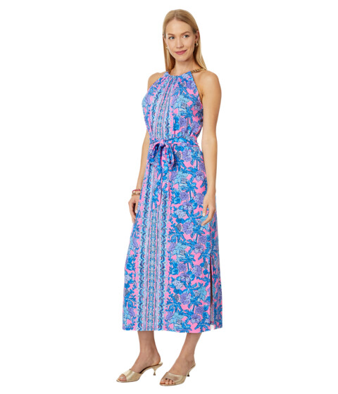 Imbracaminte Femei Lilly Pulitzer Bingham Midi Dress Soleil Pink Palm Paradise Engineered Dress