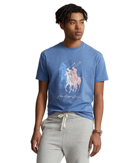 Imbracaminte Barbati Polo Ralph Lauren Classic Fit Big Pony Jersey T-Shirt Nimes Blue
