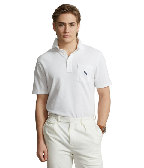 Imbracaminte Barbati Polo Ralph Lauren Classic Fit Anchor Mesh Polo Shirt White