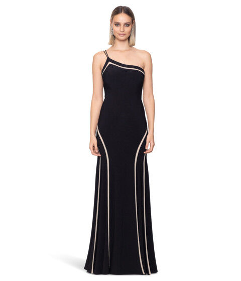 Imbracaminte Femei XSCAPE One Shoulder Ity with Mesh Inserts Dress BlackNude