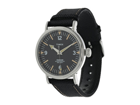 Accesorii Barbati Timex 40 mm Standard 3-Hand Leather Combo Strap Watch Black