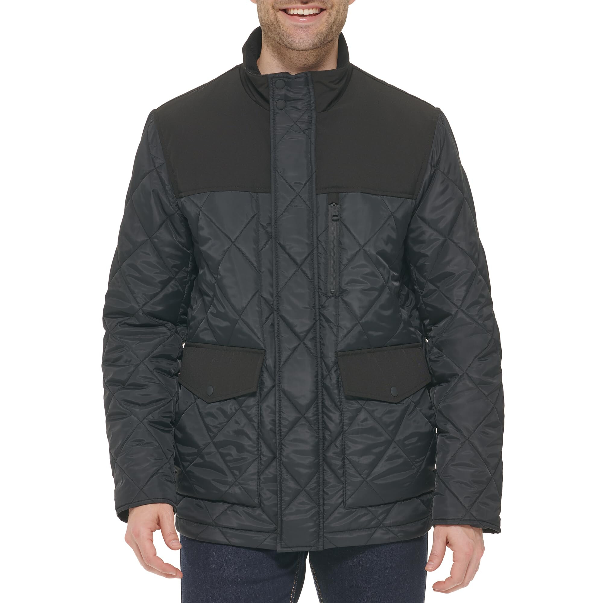 Imbracaminte Barbati Cole Haan Quilted Barn Jacket Black