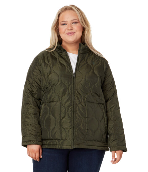 Incaltaminte Femei BCBG Girls Plus Size Onion Quilted Liner Jacket with Elastic Hem Green Beret