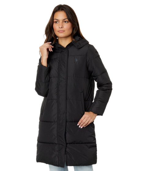 Incaltaminte Femei US Polo Assn Maxi Puffer Coat with Snorkle Hood Black