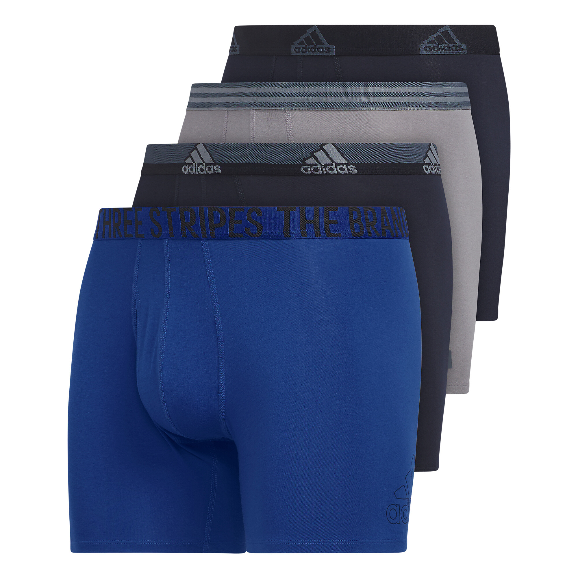 Imbracaminte Barbati adidas Stretch Cotton Boxer Brief Underwear 4-Pack Legend Ink BlueTeam Royal BlueGrey