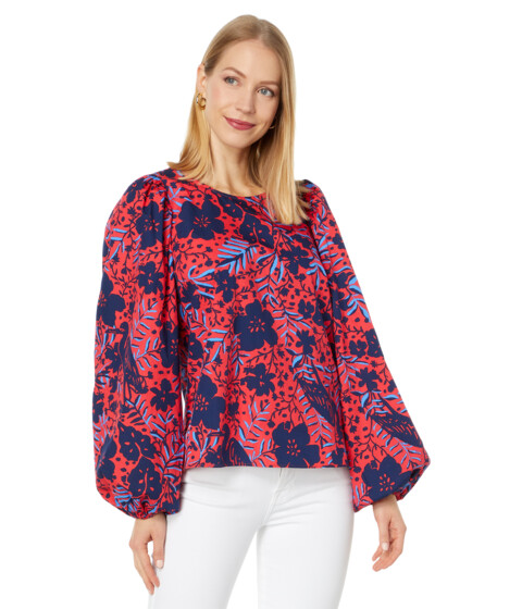 Imbracaminte Femei Lilly Pulitzer Lynnley Long Sleeve Top Ruby Red Heron My Own