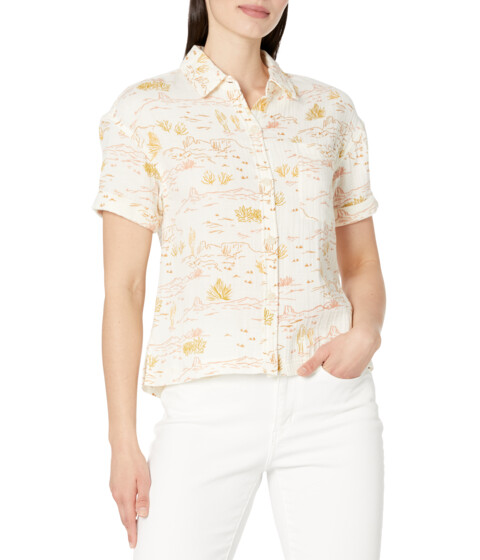 Imbracaminte Femei Pendleton Short Sleeve Button Front Shirt Ivory Desert Multi