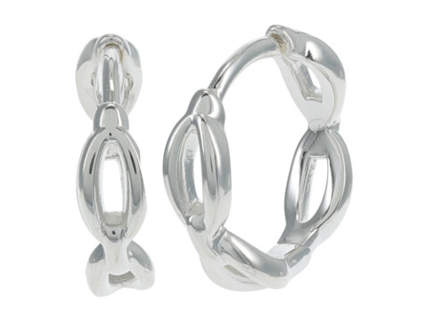 Bijuterii Femei Madewell Delicate Collection Demi-Fine Watch Chain Huggie Hoop Earrings Sterling Silver