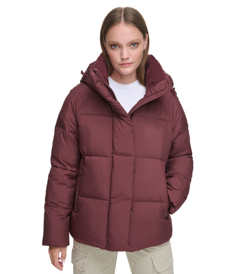 Imbracaminte Femei Levis Quilted Hooded Bubble Puffer Decedant Chocolate