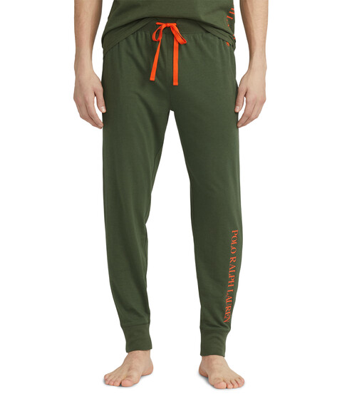 Imbracaminte Barbati Polo Ralph Lauren Logo Pajama Joggers ArmyDusk Orange Logo