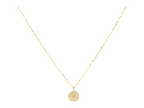 Accesorii Femei MICHAEL Michael Kors 14K Gold-Plated Sterling Silver Paveacute Engravable Pendant Necklace Gold
