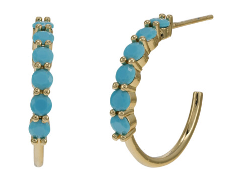 Accesorii Femei Tarina Tarantino Alexandria Midi Hoop Earrings GoldTurquoise