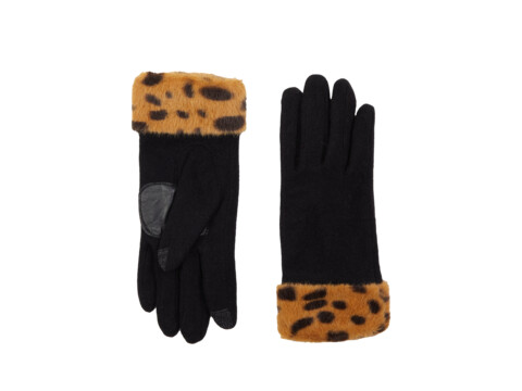 Accesorii Femei Echo New York Printed Faux Fur Cuff Gloves Copper