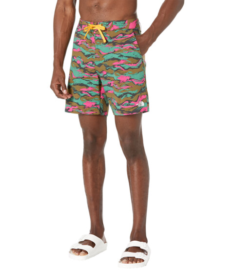 Imbracaminte Barbati The North Face 7quot Class V Ripstop Boardshorts Military Olive Painted Camo Class V Print