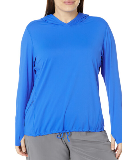 Imbracaminte Femei Mountain Hardwear Plus Size Crater Laketrade Long Sleeve Hoodie Bright Island Blue