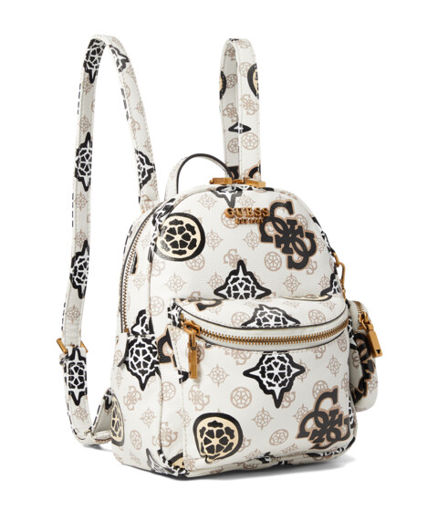 Genti Femei GUESS House Party Backpack Cream Logo Multi