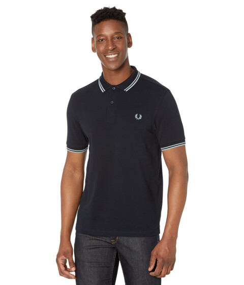 Imbracaminte Barbati Fred Perry Twin Tipped Fred Perry Shirt NavySilver BlueSilver Blue