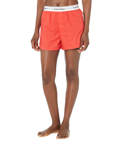 Imbracaminte Femei Calvin Klein Underwear Modern Cotton Sleep V-day Boxer Slim Orange Odyssey
