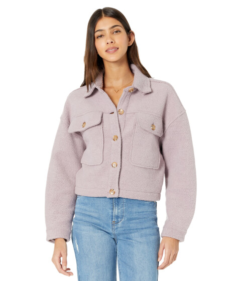 Imbracaminte Femei Blank NYC Cropped Fleece Trucker Jacket in Hold The Phone Lavender