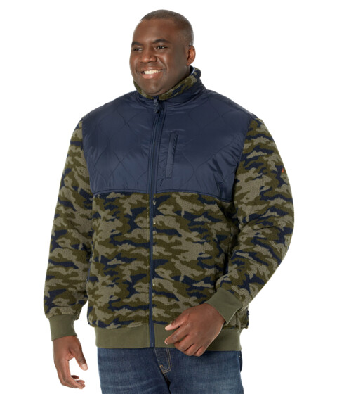 Imbracaminte Barbati Nautica Big amp Tall Quilted Camouflage Sherpa Fleece Forest Night