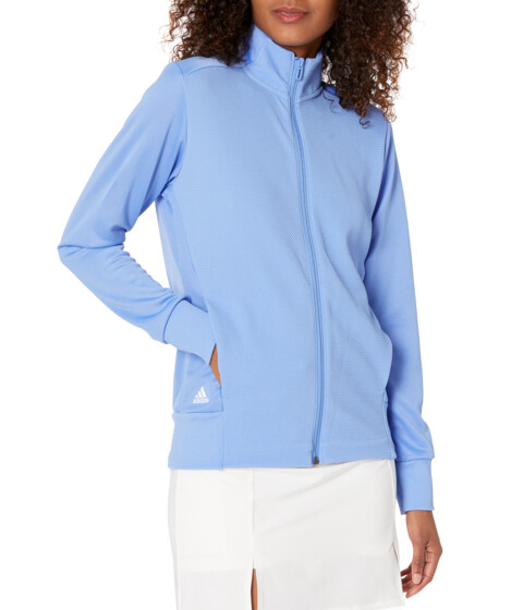 Imbracaminte Femei adidas Golf Textured Full Zip Jacket Blue Fusion