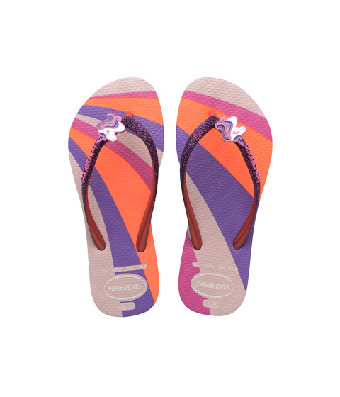 Incaltaminte Fete Havaianas Slim Glitter Flip Flop Sandal (ToddlerLittle KidBig Kid) Candy Pink