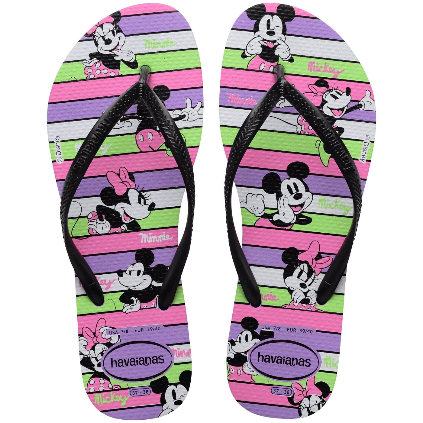 Incaltaminte Fete Havaianas Slim Disney Flip Flop Sandal (ToddlerLittle KidBig Kid) Purple Prism