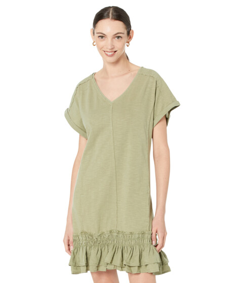 Imbracaminte Femei Buffalo David Bitton Halee T-Shirt Dress with Trim Oil Green