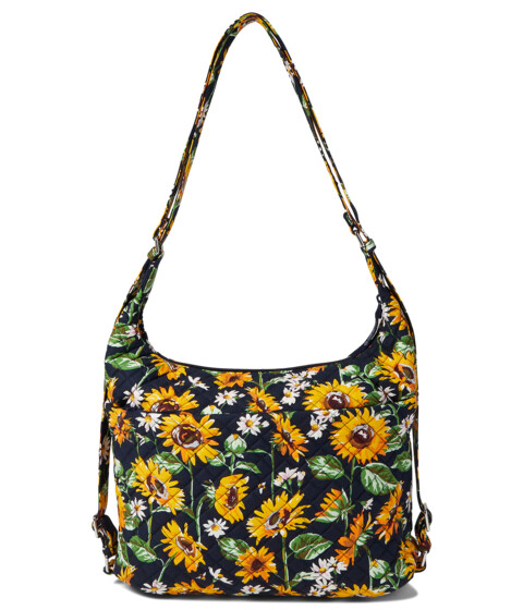 Genti Femei Vera Bradley Cotton Convertible Backpack Shoulder Bag SunflowersRecycled Cotton