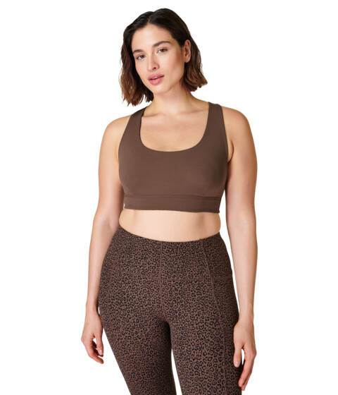 Imbracaminte Femei Sweaty Betty Super Soft Reversible Yoga Bra Brown leopard markings print Waln