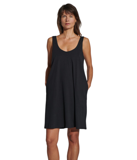 Imbracaminte Femei Skin Organic Pima Cotton Catherine Chemise with Shelf Bra Black