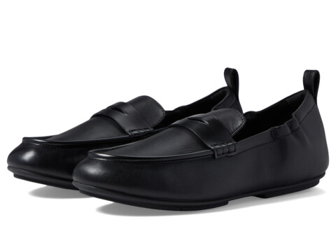 Incaltaminte Femei FitFlop Allegro Leather Penny Loafers All Black