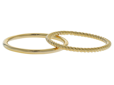 Bijuterii Femei Madewell Vermeil Delicate Rope Stacking Rings 14K Gold