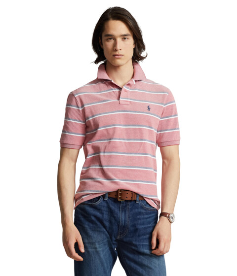 Imbracaminte Barbati Polo Ralph Lauren Classic Fit Striped Mesh Polo Shirt Spring Red Multi