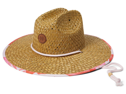 Accesorii Femei Roxy Pina to My Colada Straw Sun Hat Pale Dogwood Hibiscus