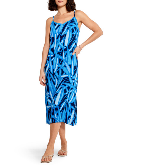 Imbracaminte Femei NICZOE Sunset Jungle Slip Dress Blue Multi