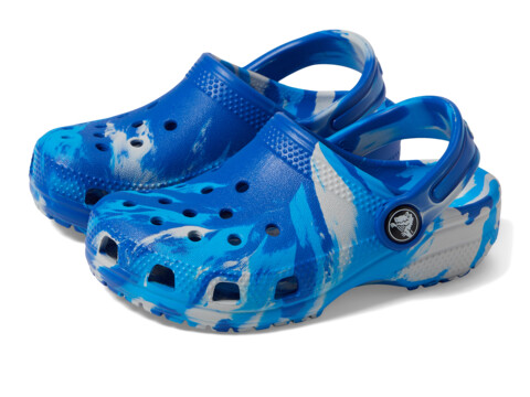 Incaltaminte Fete Crocs Classic Marbled Tie-Dye Clog (Toddler) Blue BoltMulti
