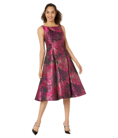 Imbracaminte Femei Adrianna Papell Printed Jacquard Fit-and-Flare Party Dress Magenta Orchid Multi