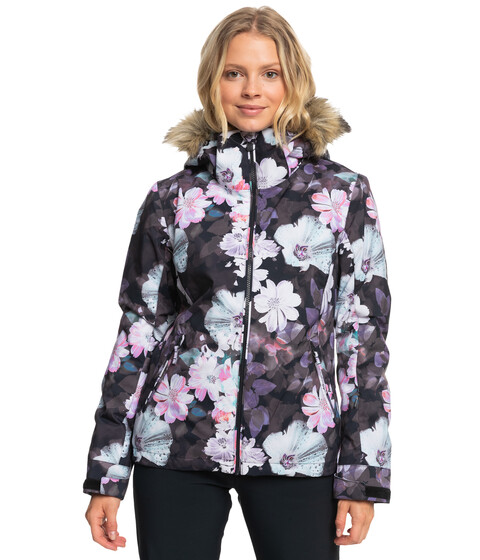 Imbracaminte Femei Roxy Jet Ski Snow Jacket True Black Blurry Flower