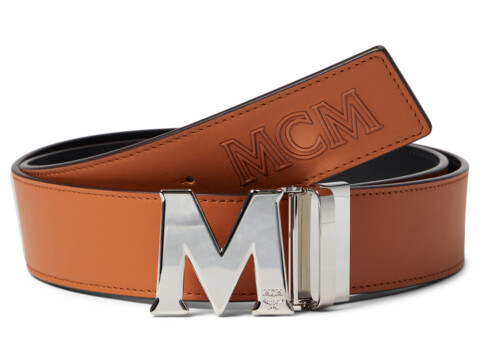 Accesorii Femei MCM Claus Leather Belt Cognac