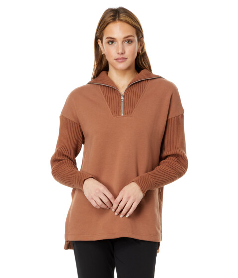 Imbracaminte Femei Varley Owens 12 Zip Sweat Carob Brown