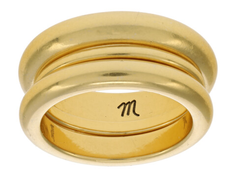 Bijuterii Femei Madewell Chunky Stacking Ring Set Vintage Gold