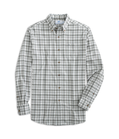Imbracaminte Barbati Southern Tide Long Sleeve IC Flannel Chipely Plaid Heather Sport Shirt Heather Shadow Grey